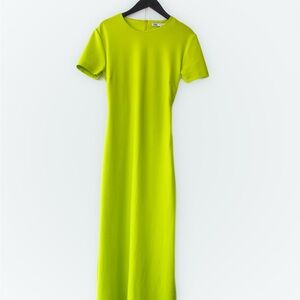 Zara Vibrant Yellow Midi Dress